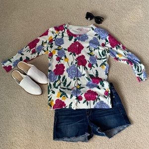 Target Merona Floral Cardigan Size M